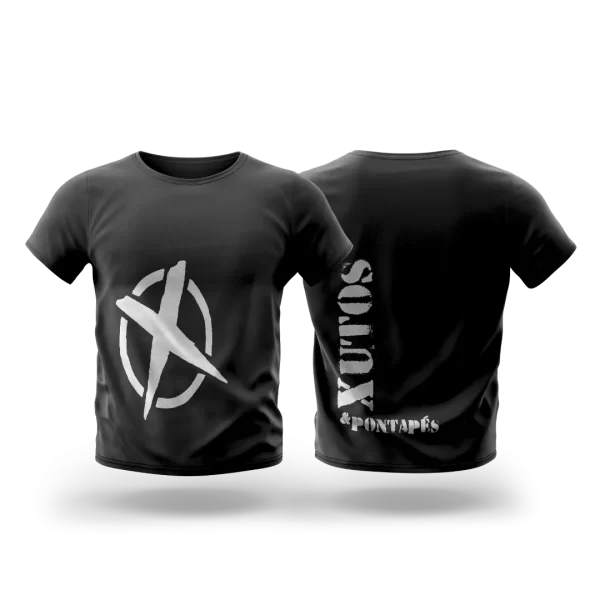 T-Shirt Xutos & Pontapés — Preta, Cinza à Frente