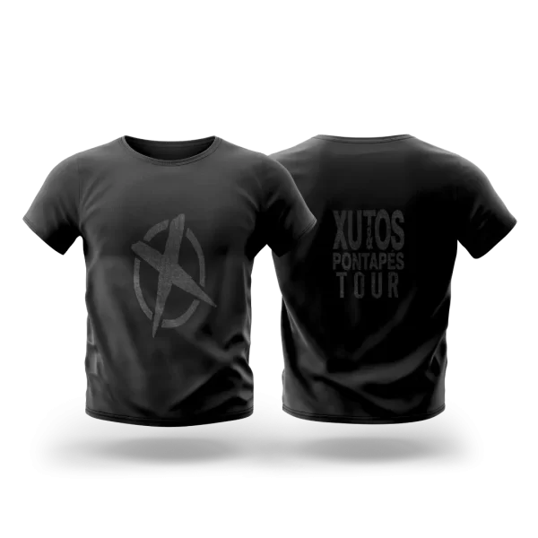 T-Shirt Xutos & Pontapés — Preta, Estampa Preta