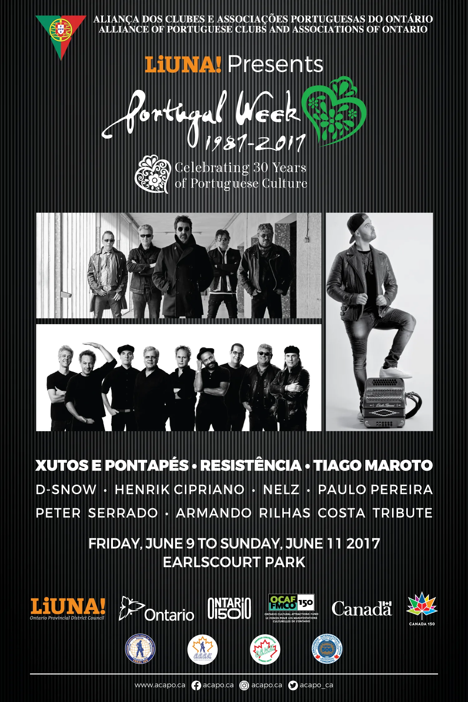 Xutos em Toronto na Earlscourt Park